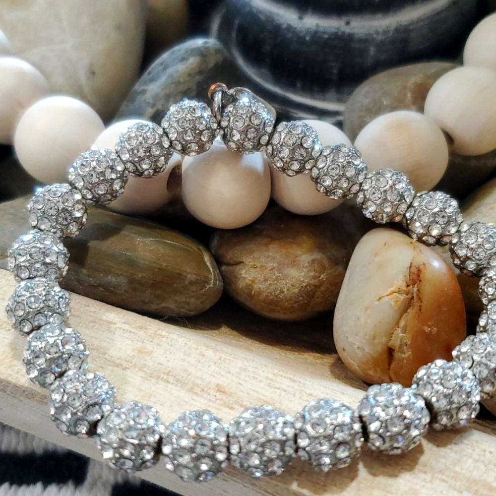Elegant Silver Crystal Bracelet